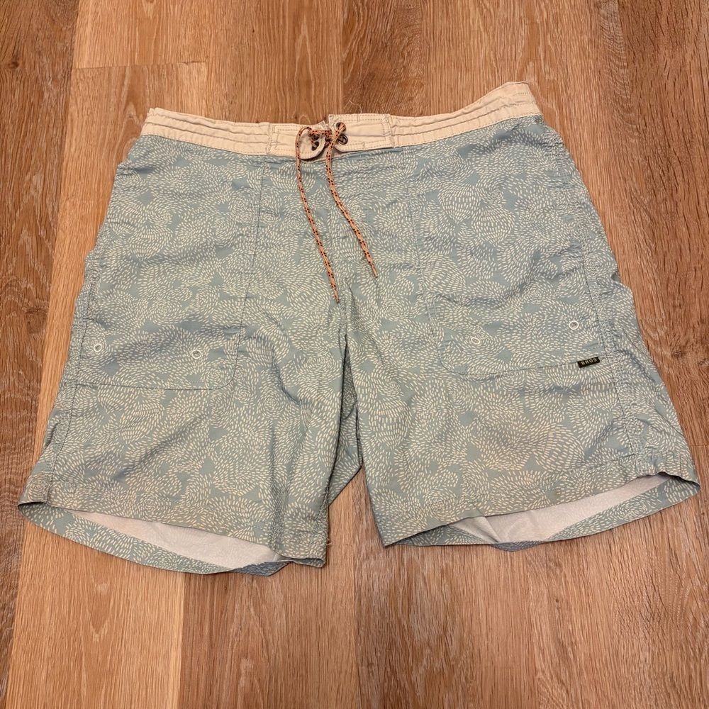Howler Brothers Swim Shorts Men’s 34 Light Green Pattern